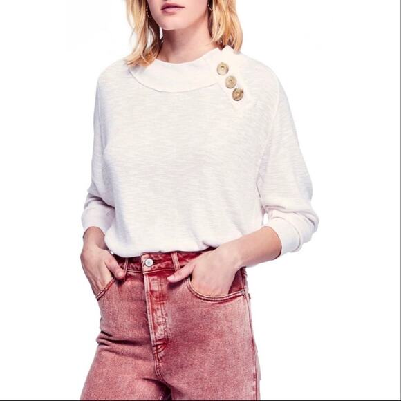Free People Don't Forget Me Top Cream Large - Picture 1 of 8